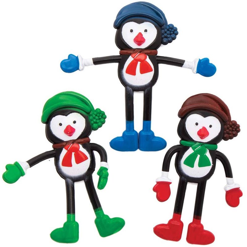 Bendy Penguins (Pack of 4) Christmas Toys