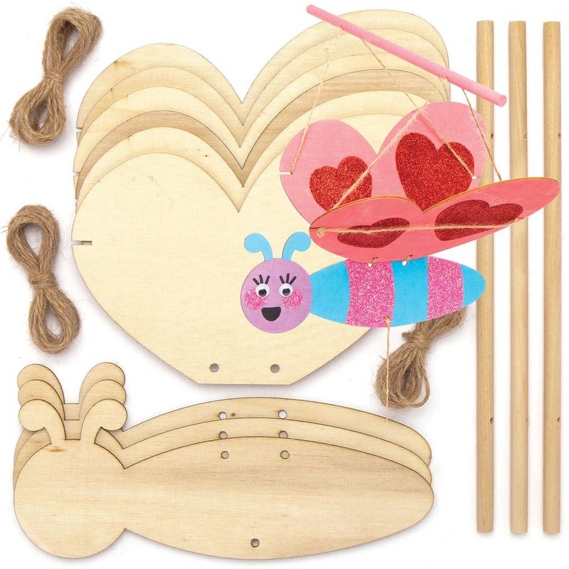 Butterfly Wooden Flying Puppet Kits (Pack of 3) Art Craft Kits