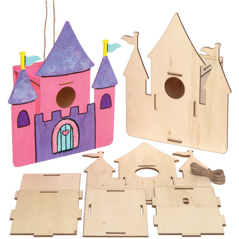 Castle Wooden Birdhouse Kits (Pack of 2) Nature Craft Kits