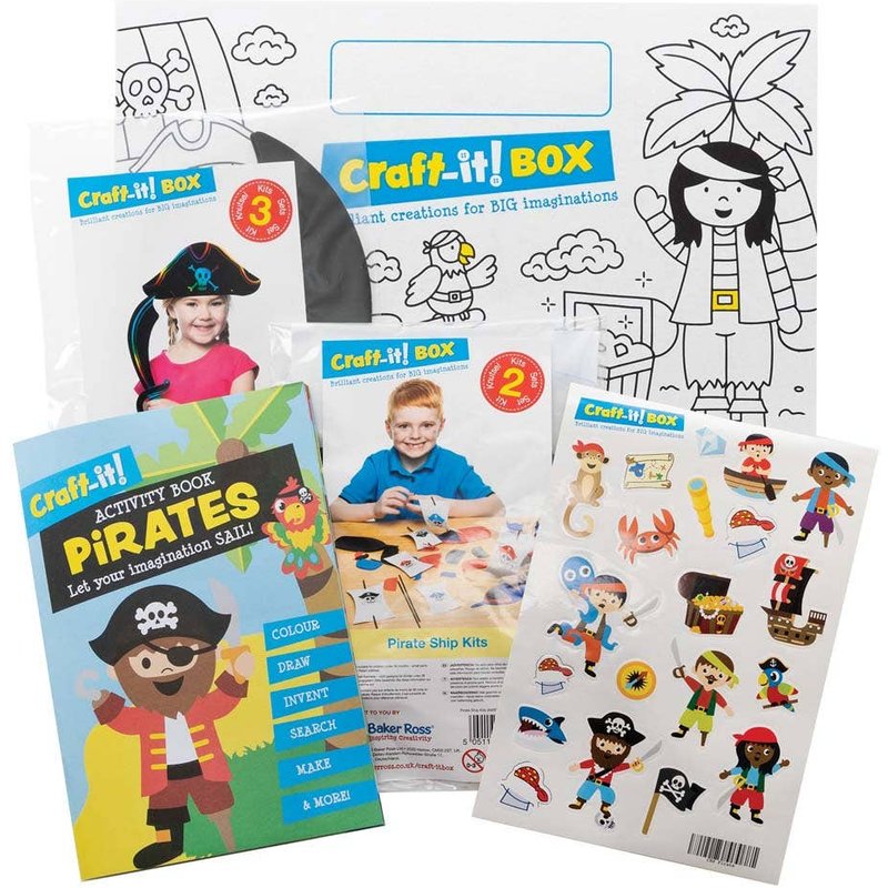 Baker Ross Pirate Craft-it! BOX (Each) Fun & Educational Crafts With Activity Book