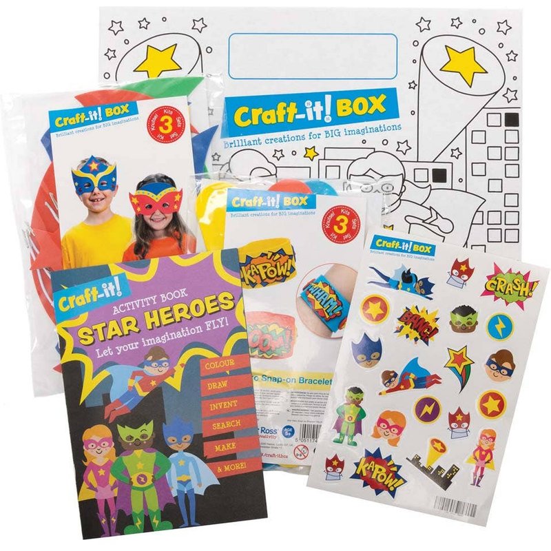 Baker Ross Star Hero Craft-it! BOX (Each) Fun & Educational Crafts With Activity Book
