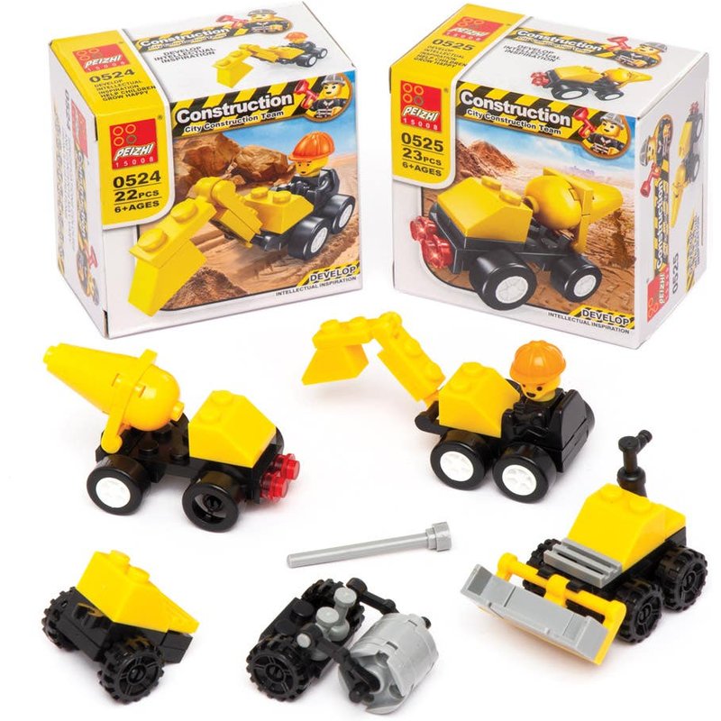 Construction Building Brick Kits (Pack of 4) Creative Play Toys