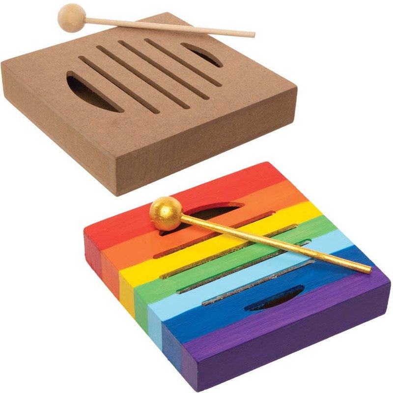Design Your Own Wooden Music Blocks (Pack of 3) Decoration Craft Kits