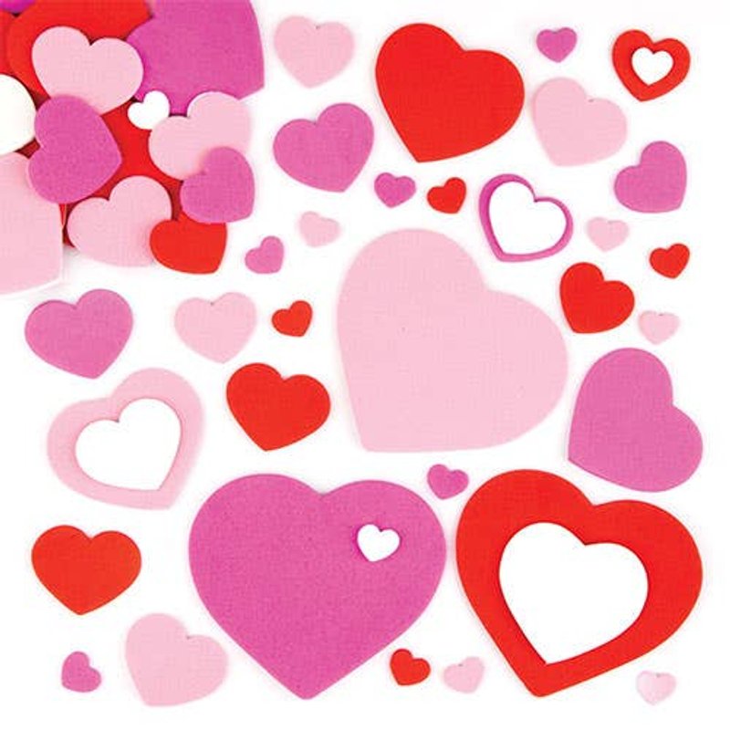 Self-Adhesive Foam Hearts (Pack of 150) Craft Embellishments
