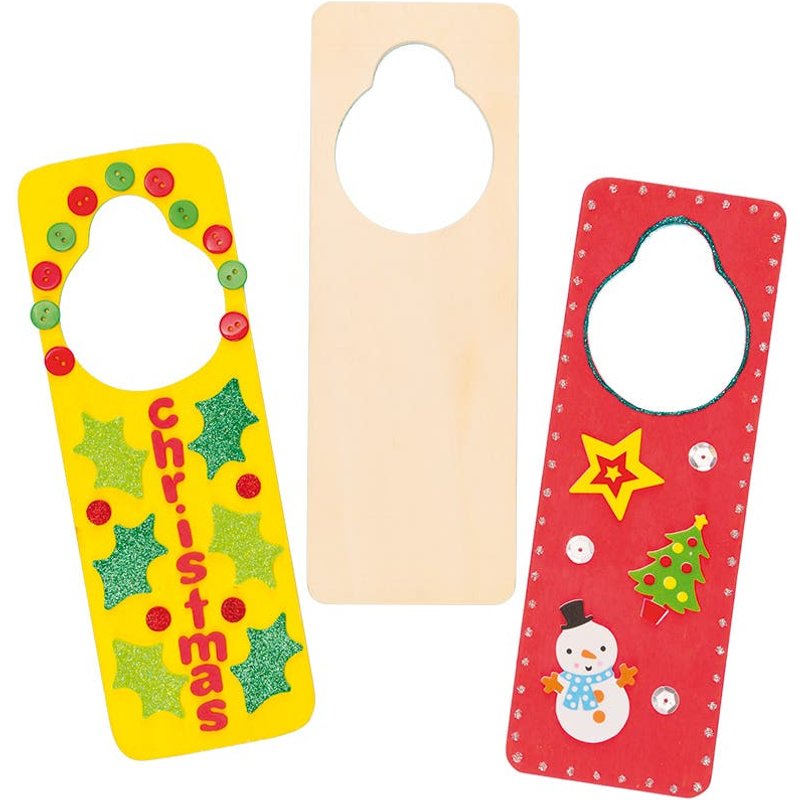 Wooden Door Hangers (Pack of 6) Decoration Craft Kits