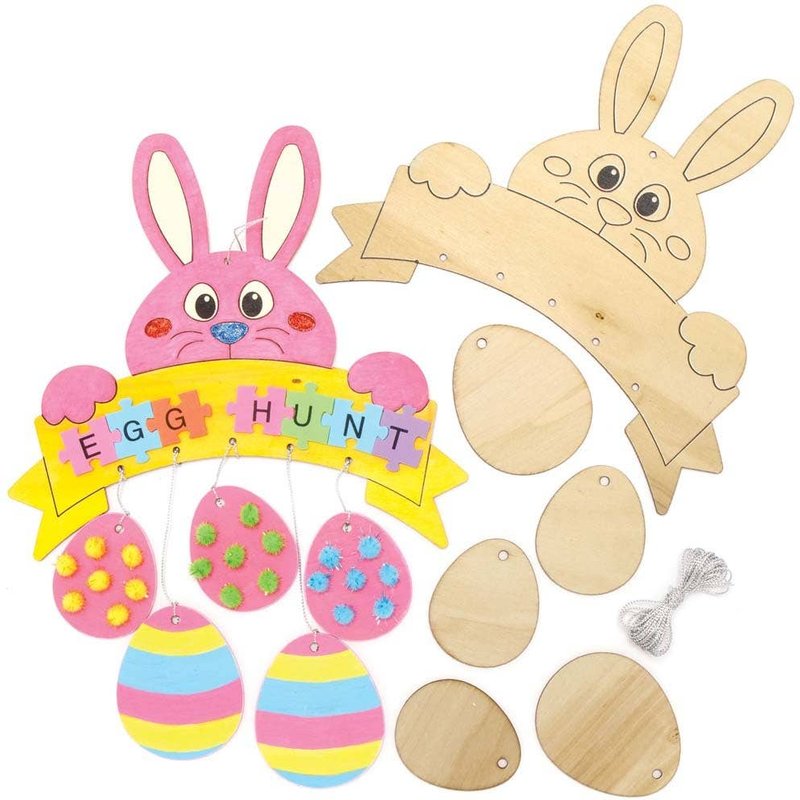 Easter Bunny Wooden Mobile Kits (Pack of 2) Easter Crafts For Kids