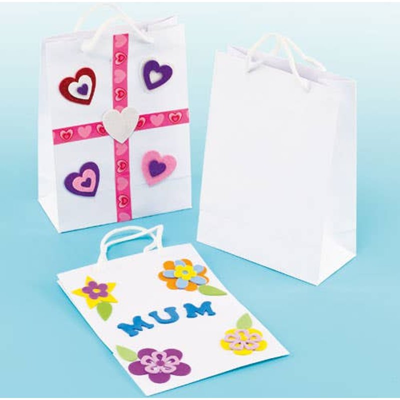 White Gift bags (Pack of 10) Party Bags