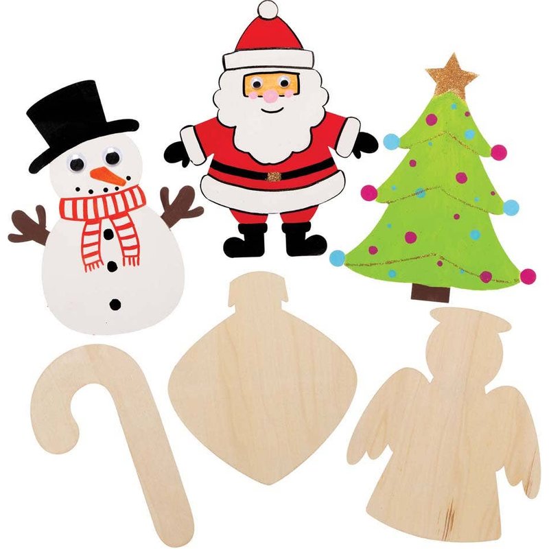 Christmas Wooden Templates (Pack of 10) Christmas Crafts