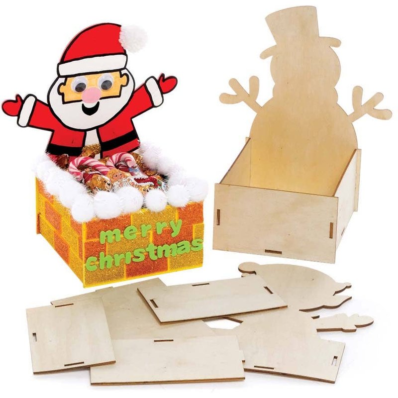 Christmas Wooden Box Kits (Pack of 3) Christmas Crafts