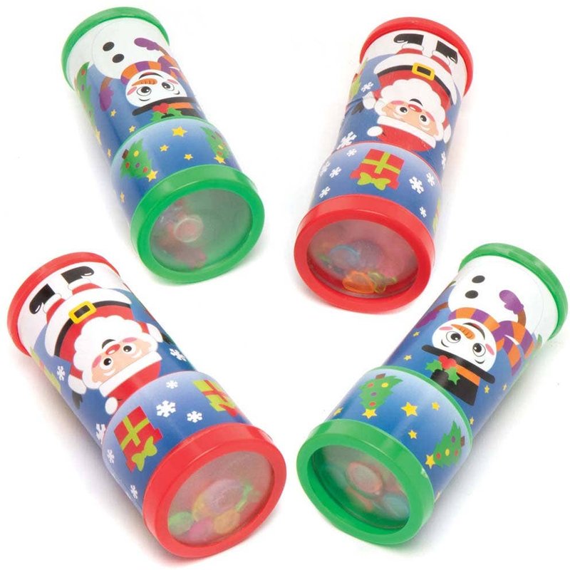 Christmas Kaleidoscopes (Pack of 4) Christmas Toys 2 colours - Red & Green