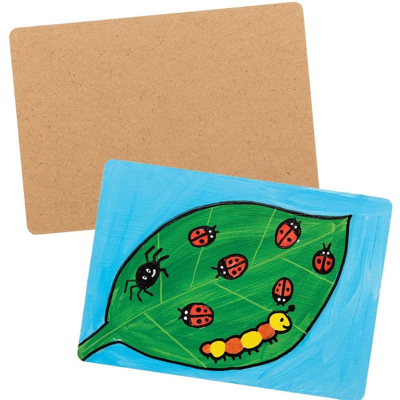 A5 Wooden Painting Boards (Pack of 10) Art Supplies, Art Materials