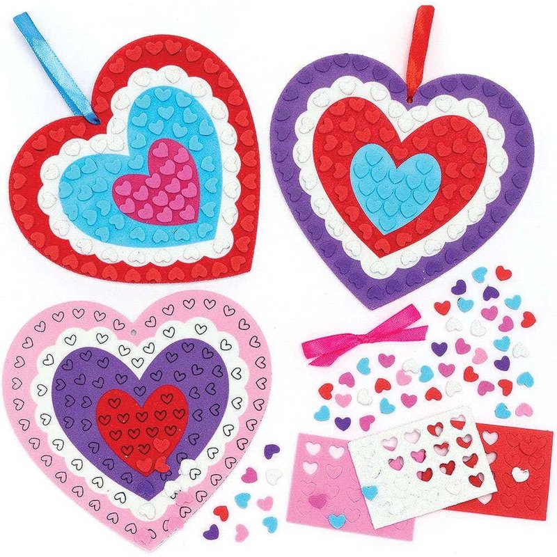Heart Mosaic Decoration Kits (Pack of 5) Decoration Craft Kits