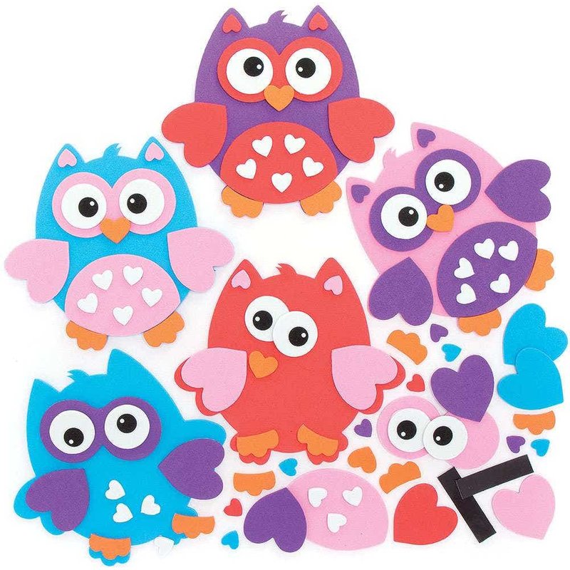 Love Owl Mix & Match Magnet Kits (Pack of 8) Art Craft Kits
