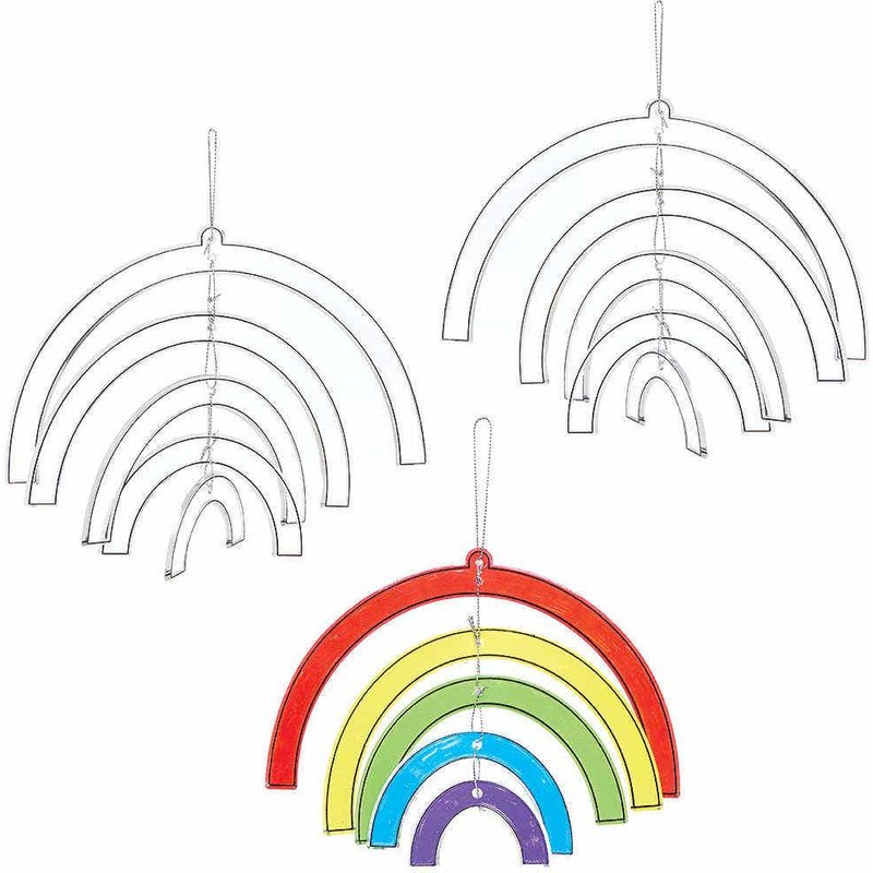 Rainbow Spiral Suncatcher Decoration Kits (Pack of 3) Decoration Craft Kits