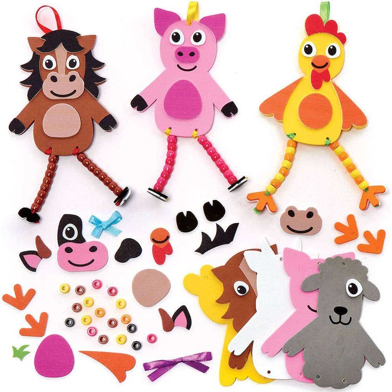 Farm Dangly Legs Decoration Kits (Pack of 5) Decoration Craft Kits