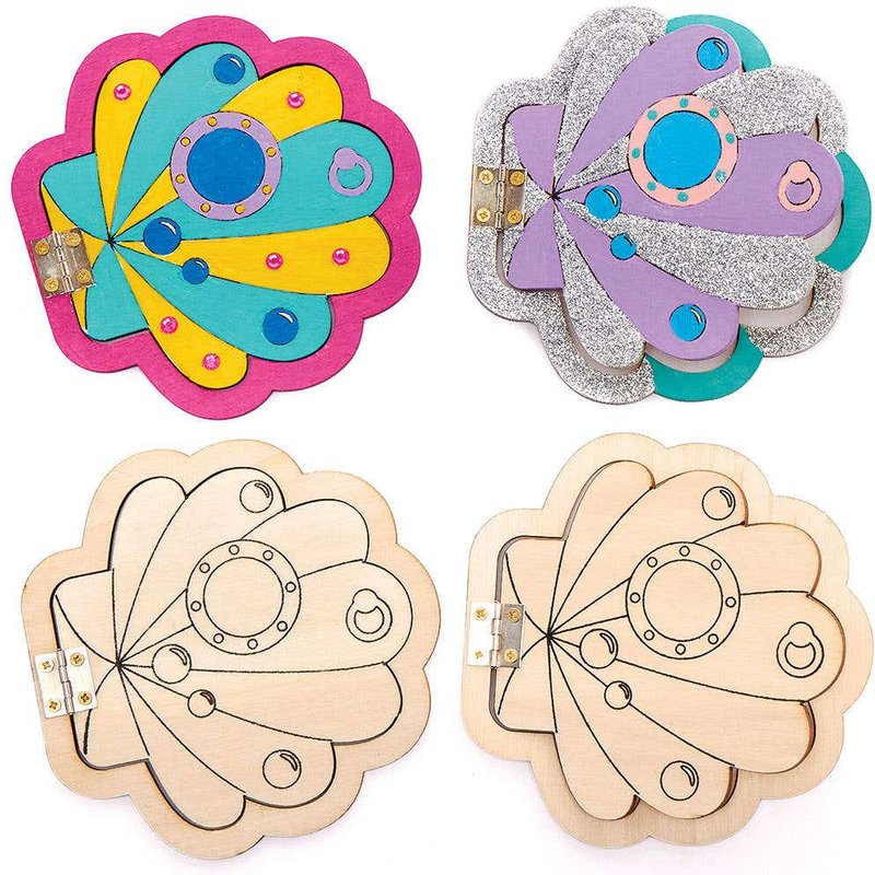 Mermaid Wooden Fairy Doors (Pack of 4) Decoration Craft Kits