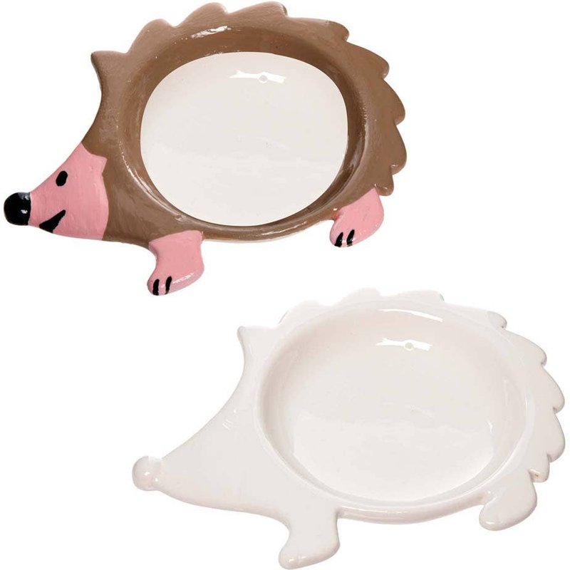 Hedgehog Porcelain Feeders (Pack of 2) Nature Craft Kits