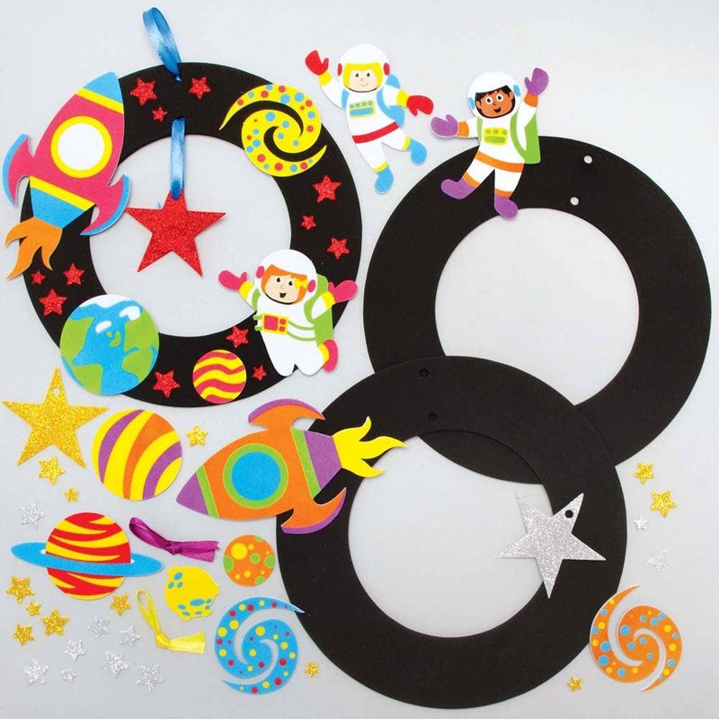 Solar System Wreath Kits (Pack of 3) Decoration Craft Kits