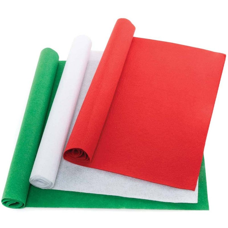 Christmas Felt Rolls (Pack of 3) Christmas Craft Supplies, Sheet Size 45cm x 100cm