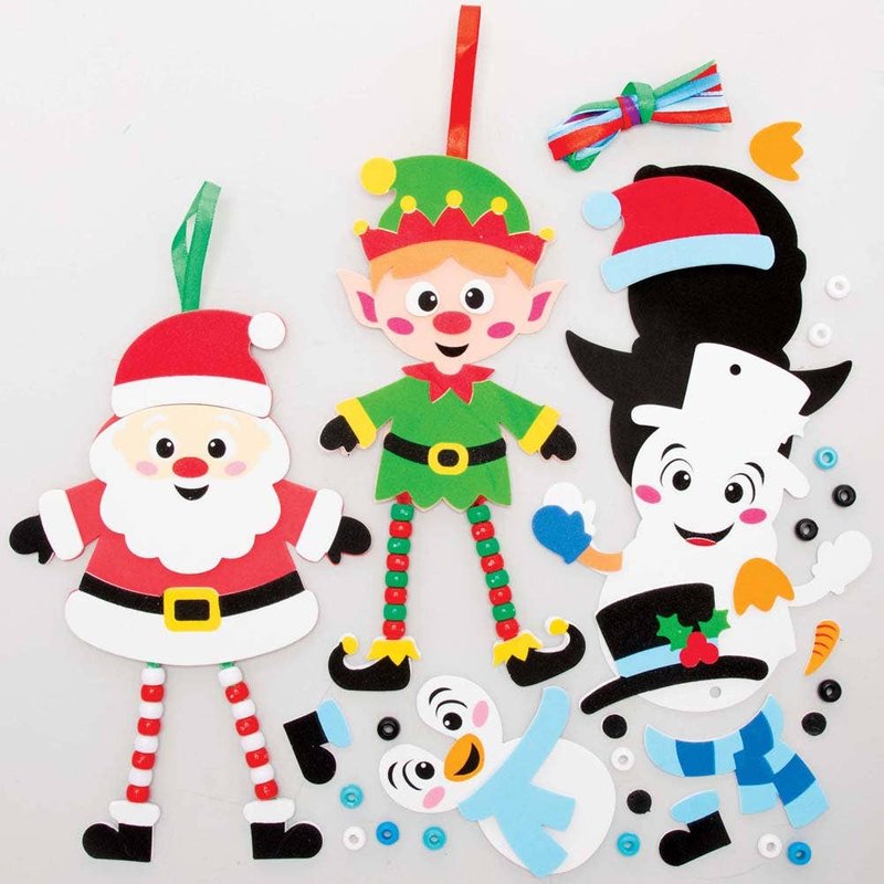 Christmas Dangly Legs Decoration Kits (Pack of 5) Christmas Crafts
