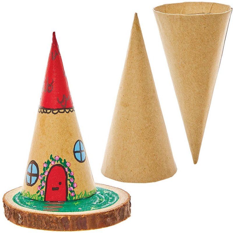 Cardboard Craft Cones (Pack of 6) Height 10cm, 5cm Top Diameter, Craft Blanks, Decorate & Personalise,