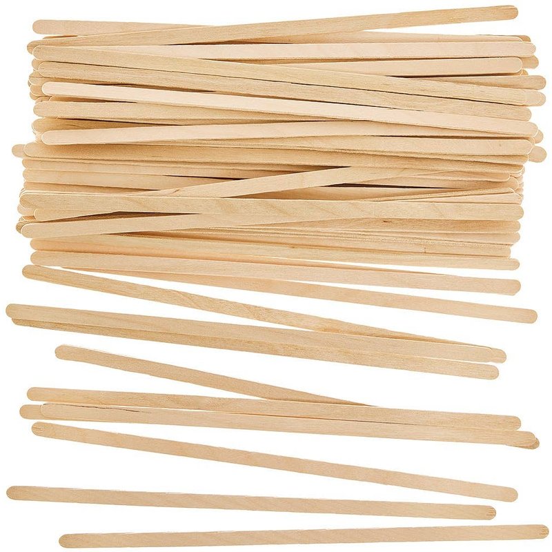 Thin Wooden Lollipop Craft Sticks (Pack of 200) Stick Size 190mm x 6mm, High Quality Wood