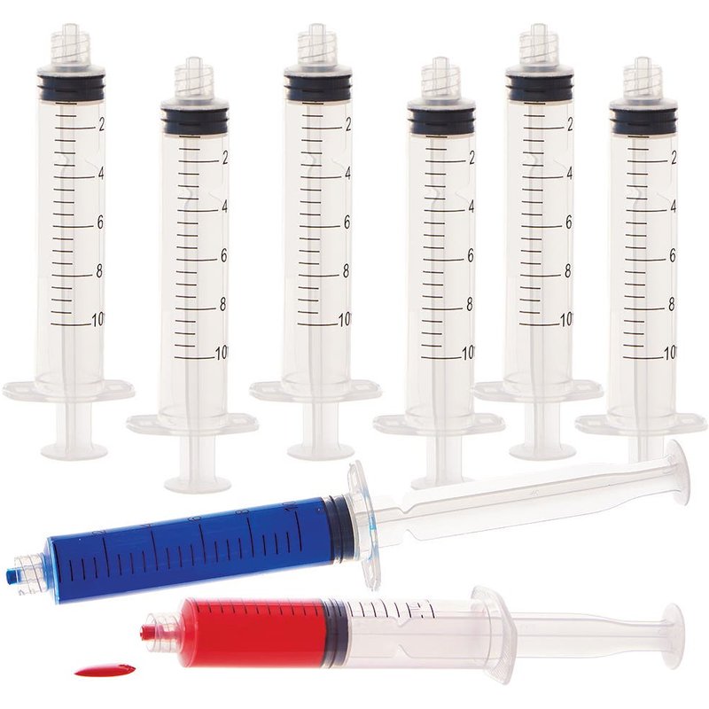Multi-Purpose Craft Syringes (Pack of 8) 10ml Capacity, Plastic, Easy To Clean, Art Supplies