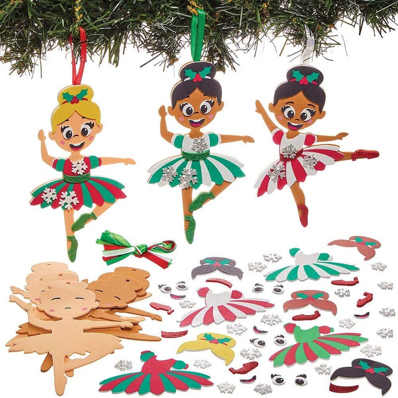 Christmas Ballerinas Mix & Match Decoration Kits (Pack of 8)