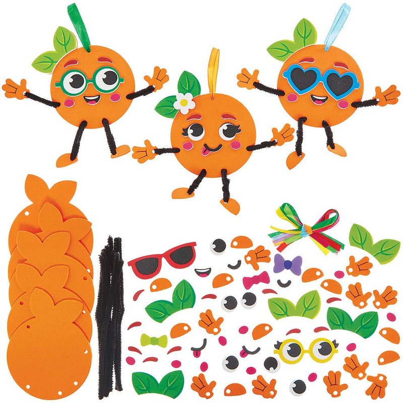Orange Mix & Match Decoration Kits (Pack of 8)