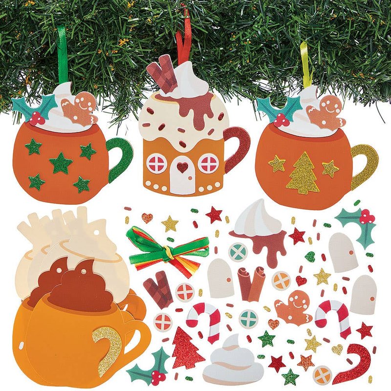 Christmas Spice Latte Mix & Match Decoration Kits (Pack of 8)