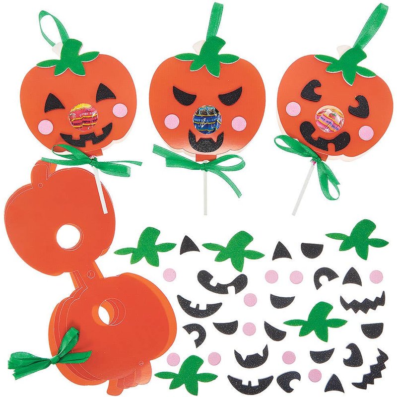 Pumpkin Lollipop Holder Kits (Pack of 10)