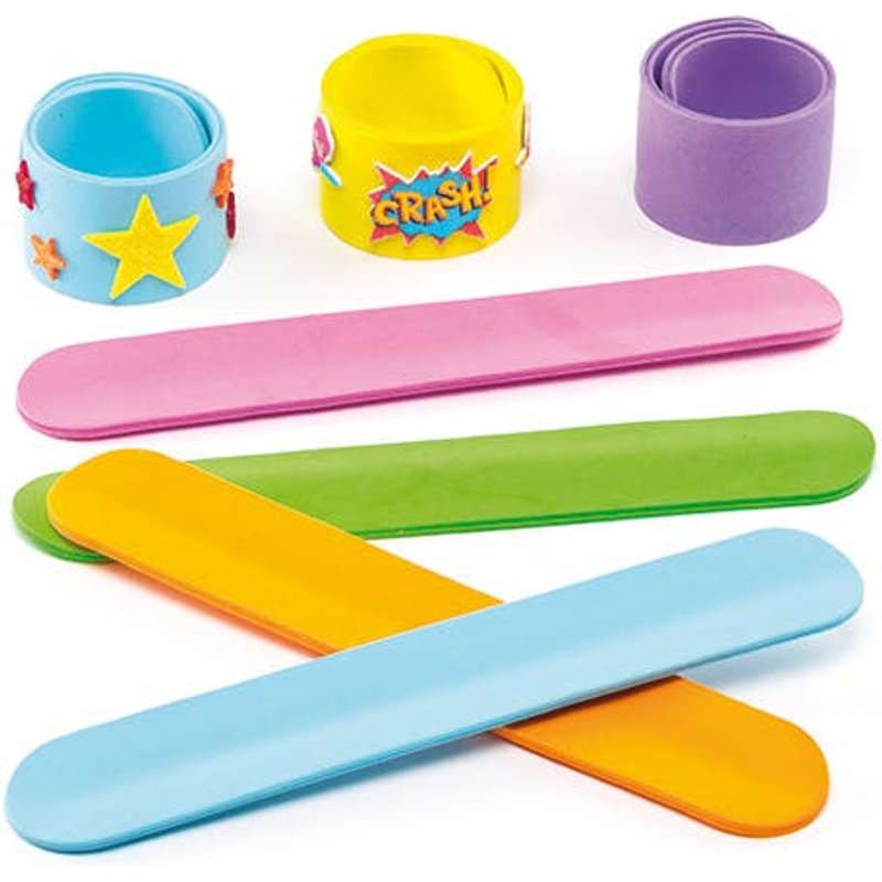 Foam Snap-On Bracelet Blanks (Pack of 8) Jewellery Assorted colours