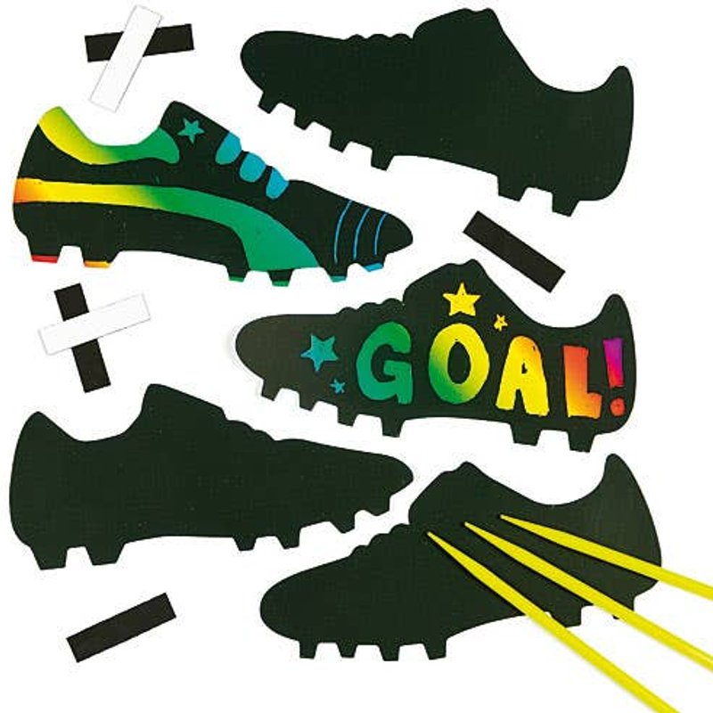 Football Boot Scratch Art Magnets (Pack of 10) Art Craft Kits