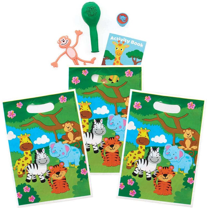 Jungle Chums Party Loot Bags (Pack of 10) Party Bags