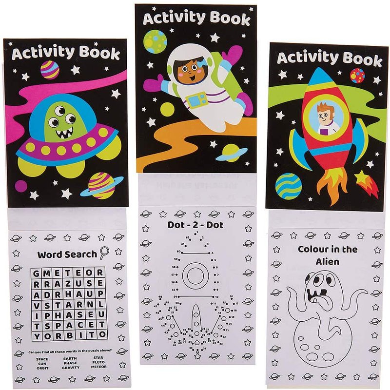 Solar System Mini Activity Books (Pack of 12) Creative Play Toys
