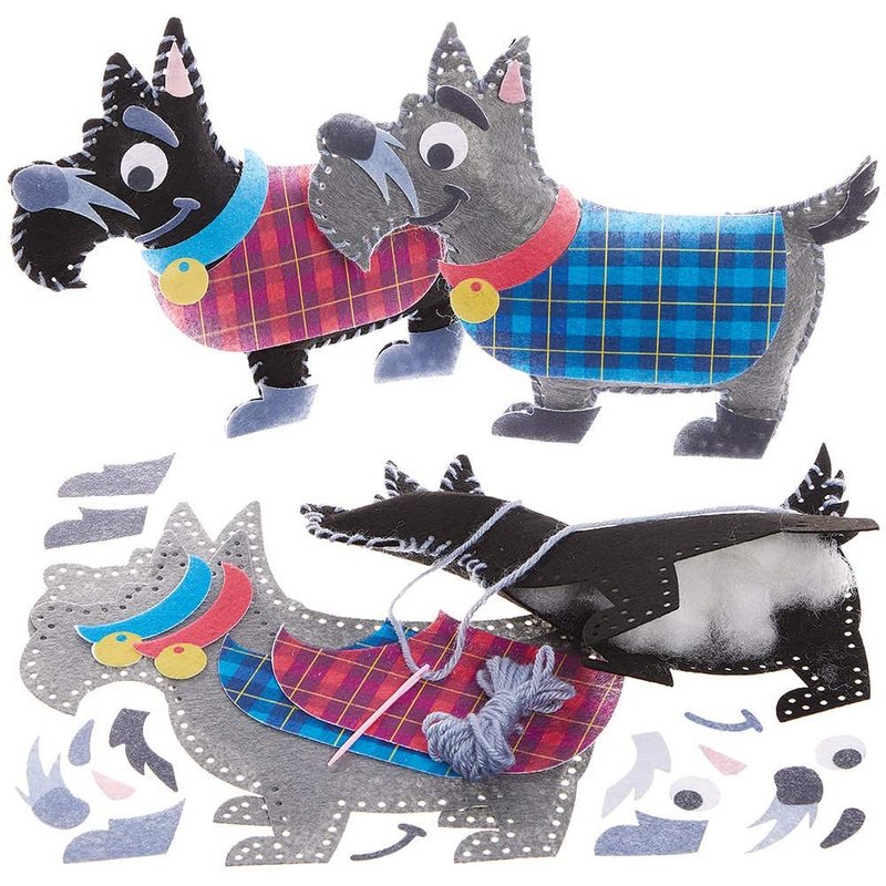 Scottish Terrier Dog Cushion Sewing Kits (Pack of 2) Sewing & Weaving Craft Kits
