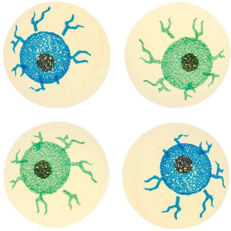 Glow in the Dark Eyeball Jet Balls (Pack of 6)