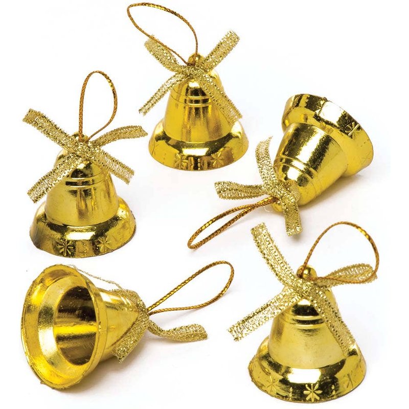 Gold Bells (Pack of 20) Craft Embellishments Gold