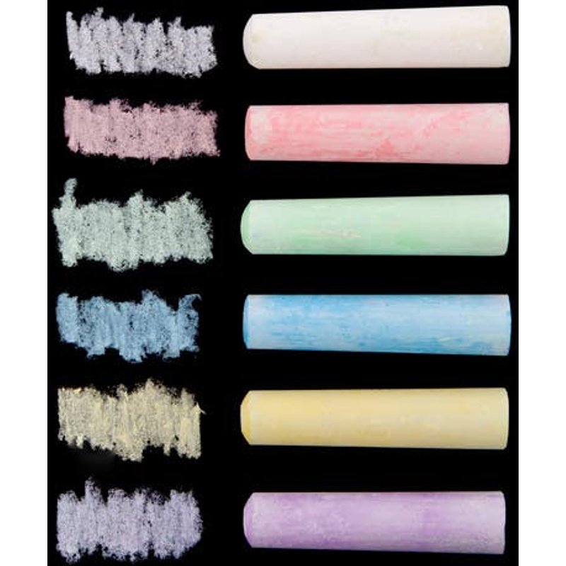 Jumbo Chalk Value Pack (Tub of 50) Drawing 8 assorted colours