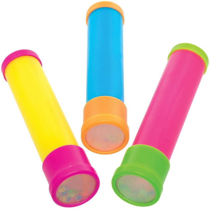 Kaleidoscopes (Pack of 6) Pocket Money Toys 3 assorted colourways - Blue/Orange, Green/Pink & Purple/Yellow