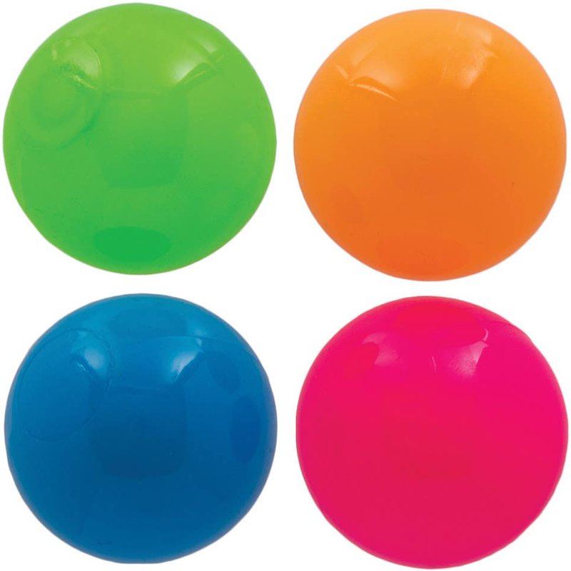 Light-up High Bounce Balls (Pack of 4) 5cm Diameter, 4 Assorted Colours, Pocket Money Toys
