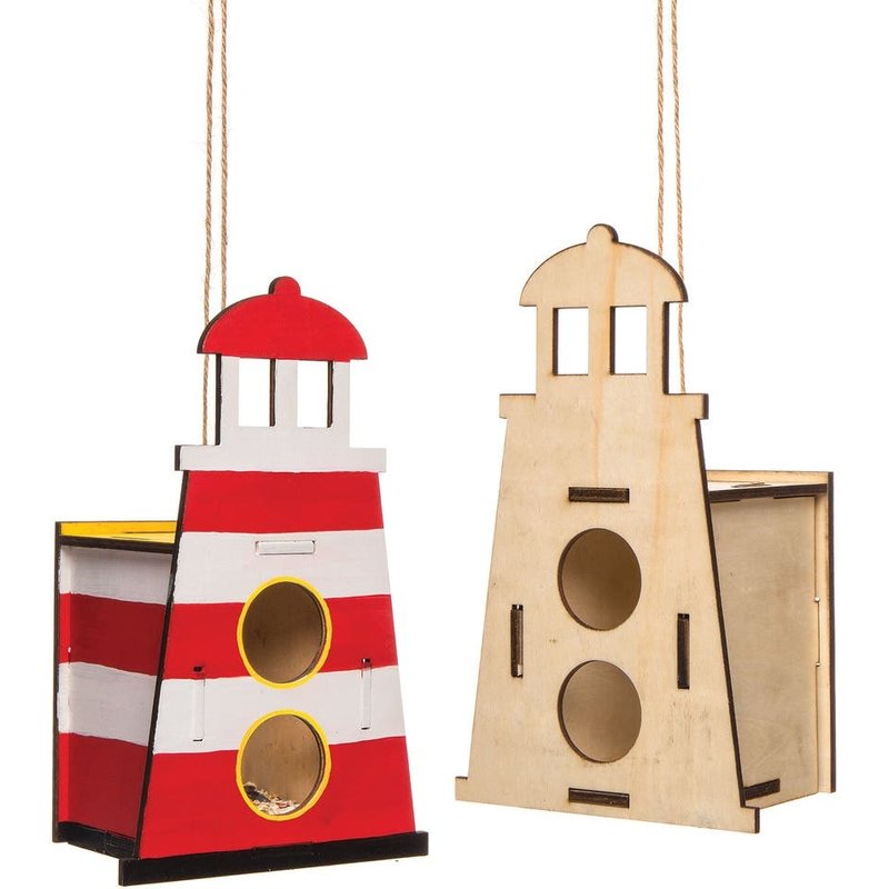 Lighthouse Wooden Bird House Kits (Pack of 2) Nature Craft Kits