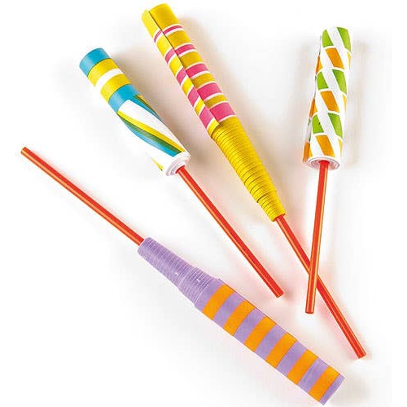 Paper Sword Flickers (Pack of 12) 2 Assorted Designs, Range Of Colours, 20cm Size
