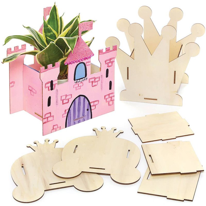 Value Wooden Flowerpot Kits (Pack of 3) Nature Craft Kits