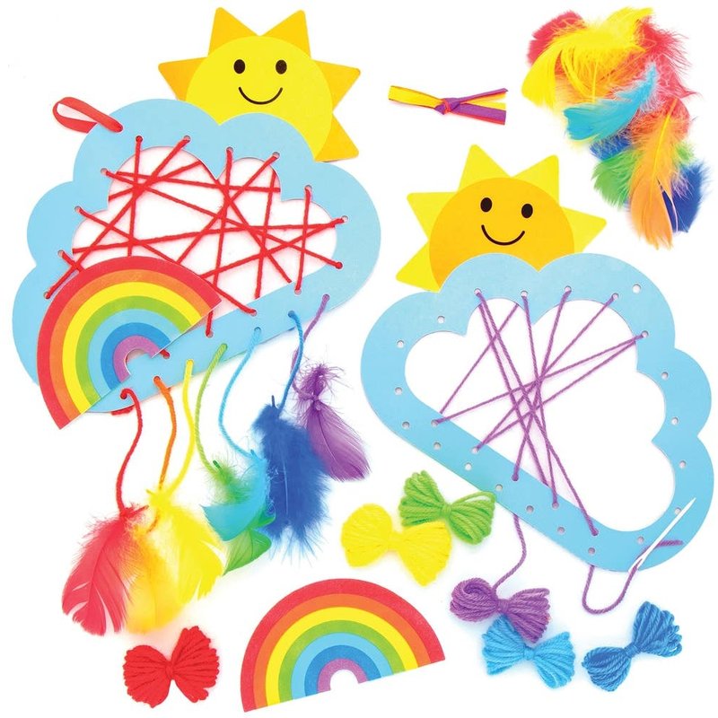Rainbow Dreamcatcher Kits (Pack of 4) Decoration Craft Kits