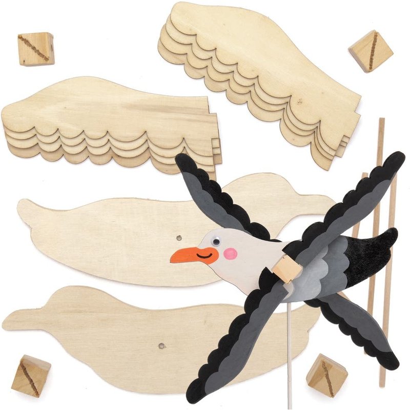 Seagull Wooden Windmill Kits (Pack of 2) Nature Craft Kits