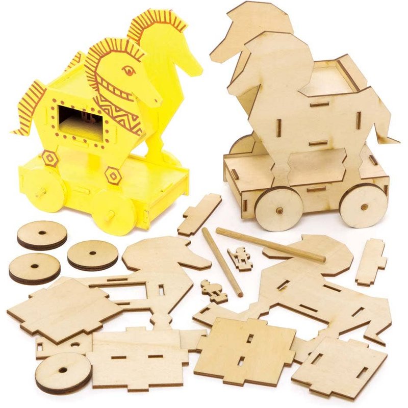 Trojan Horse 3D Woodcraft Kits (Pack of 2) Art Craft Kits