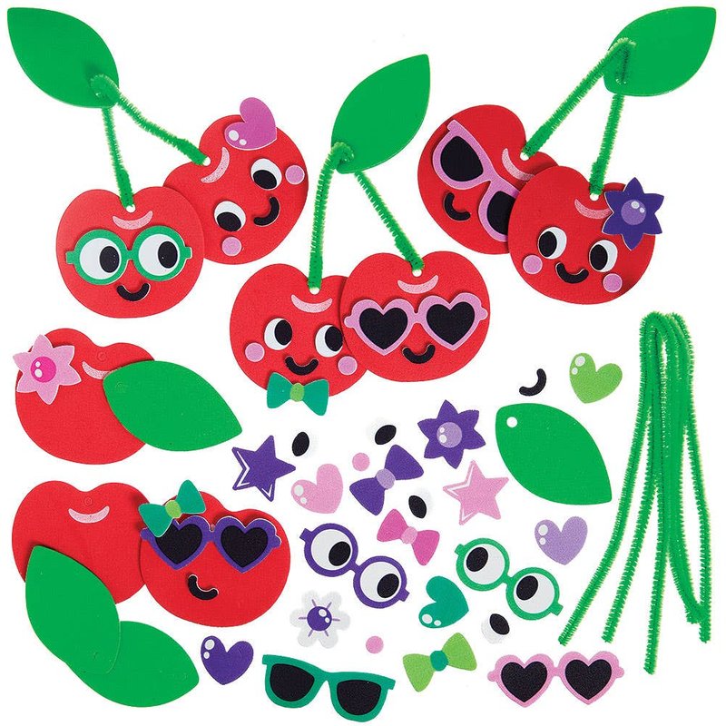 Cherries Mix & Match Decoration Kits (Pack of 6)