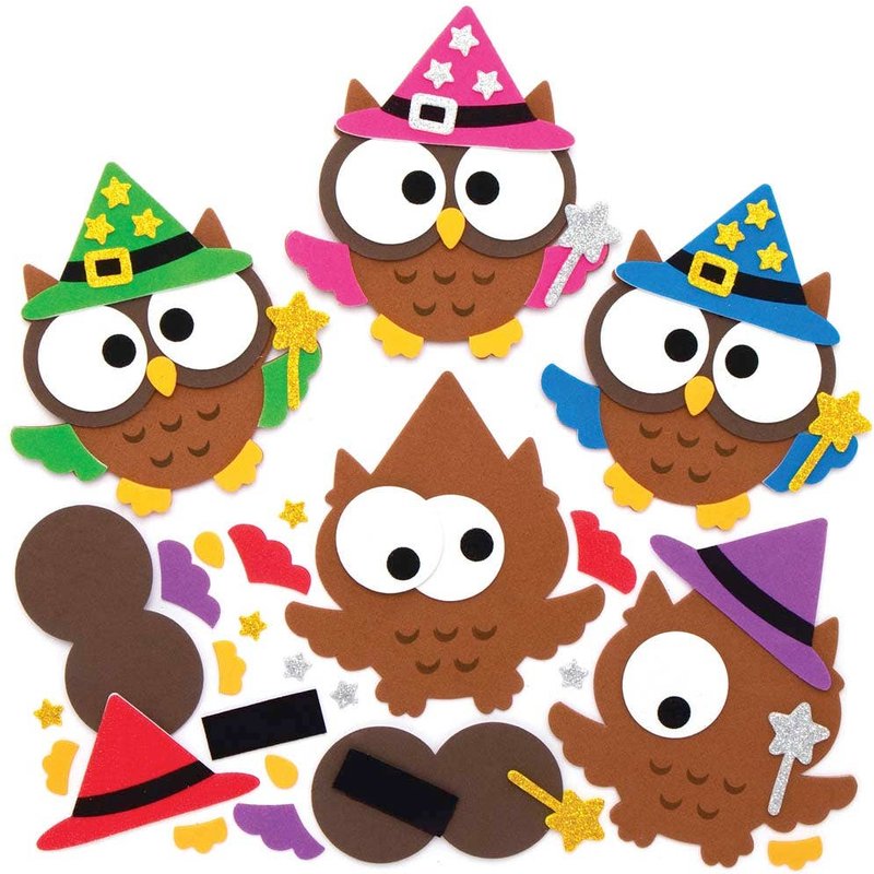 Wizard Owl Mix & Match Magnet Kits (Pack of 8) Halloween Crafts