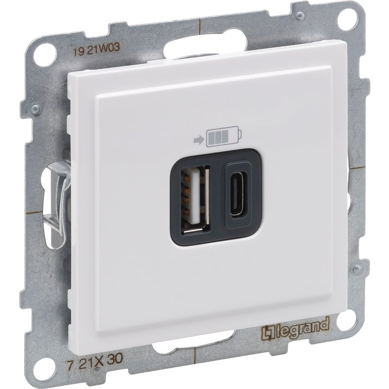 2 x usb tipo a&c branco new suno